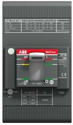 Автоматический выключатель ABB XT1B 160 TMD 16-450 3p F F 1SDA066799R1