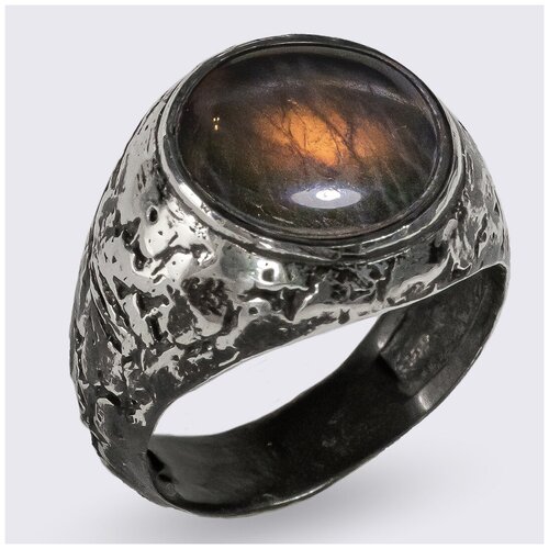 Дизайнерское мужское кольцо с лабрадоритом