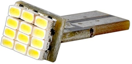 Лампа светодиод 12V Т10(W5W) SKYWAY 12 SMD диодов без цоколя 1-контактная Белая (S08201108)
