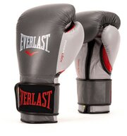 Перчатки тренировочные Everlast Powerlock 12oz серые/красные