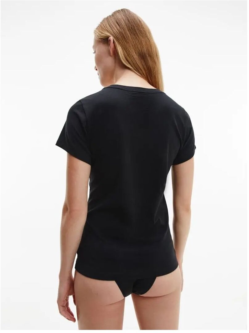 Комплект домашних футболок 2 шт Calvin Klein, Цвет: черный, Размер: XS - фотография № 2