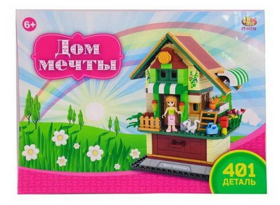 Конструктор ABtoys КидБлок &quotДом мечты&quot, 401 предмет PT-00756