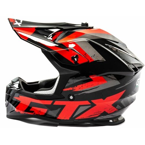 Кроссовый шлем GTX 633 #10 Black/Red/Grey XL