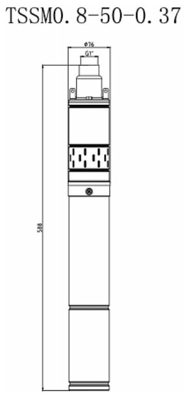 Насос скважинный винтовой TSSM0.8-50-0.37(3, 220В, 370Вт, 1800л/ч, 98м) кабель 10 м. (до 30м)PUMPMAN