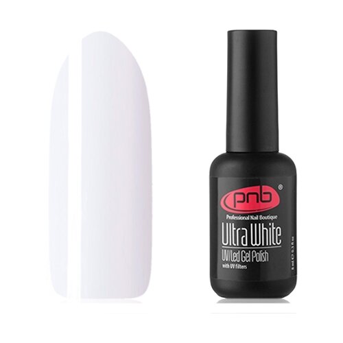 PNB Gel Polish гель-лак для покрытия маникюра ногтей глянцевый UV/LED perfect white 8 мл, белый  - Купить
