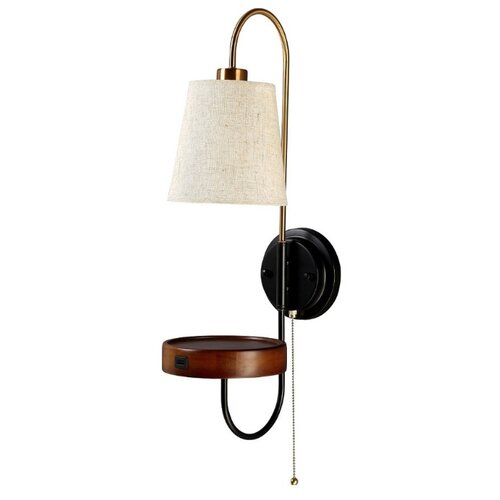 фото Бра crystal lux twins ap1 usb wenge, с выключателем, 60 вт