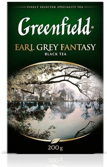 Чай Greenfield Earl Grey Fantasy 200 г, листовой черный с добавками