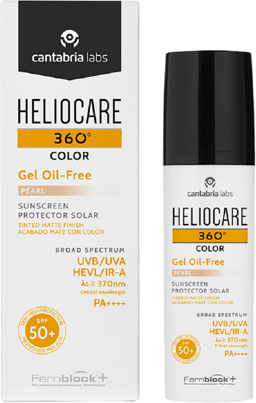 Heliocare 360º Color gel oil-free pearl sunscreen SPF 50+ Тональный солнцезащитный гель с SPF 50+ (жемчужный) 50 мл.
