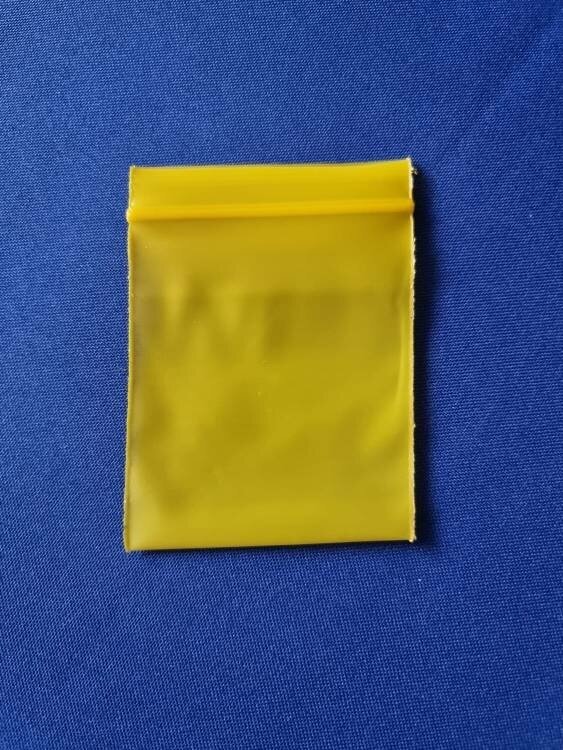 Пакеты с замком зип-лок 6х7 см, плотность 100 мкм, желтого цвета , 100 шт