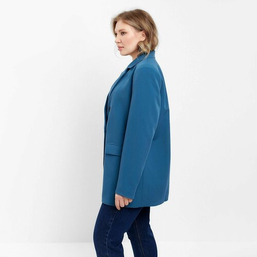 Пиджак Minaku, размер 52, бирюзовый, синий