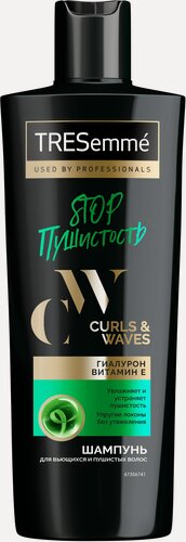 Изображение товара Шампунь для волос Tresemme Curls and Waves для кудрявых и пушистых волос, 360 мл