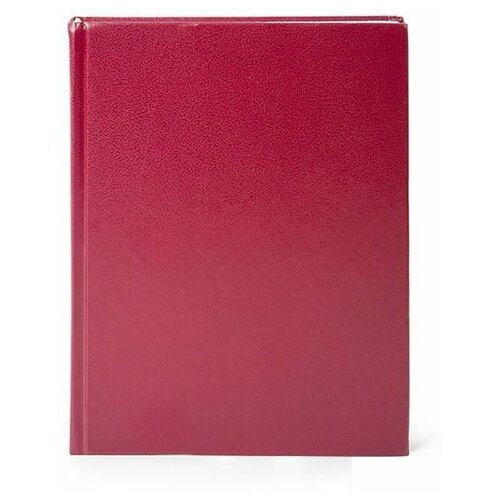 Ежедневник недатированный А5 LITE (160 листов) обложка бумвинил, бордовая