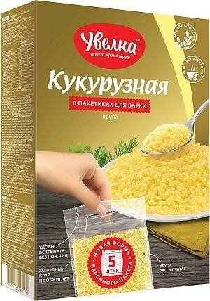 Кукурузная крупа Увелка 400г, 5 пакетиков х 80г