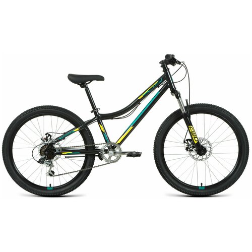 Подростковый горный велосипед MTB Forward Titan 24 20 disc 2022 рама 12 черно-желтый 2256000₽