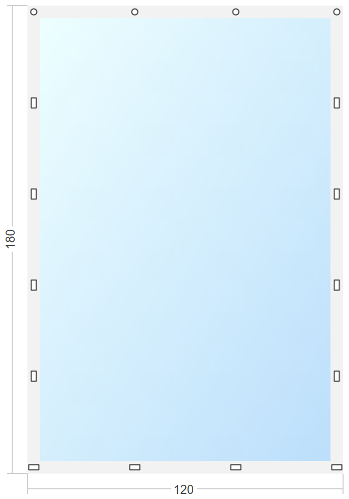 Мягкое окно Софтокна 120х180 см съемное, Скоба-ремешок, Прозрачная пленка 0,7мм, Белая окантовка, Комплект для установки - фотография № 2