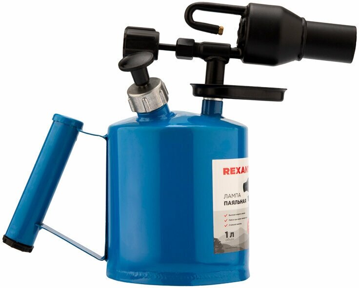 Паяльная лампа для бензина и керосина REXANT ПЛ-1, 1 литр