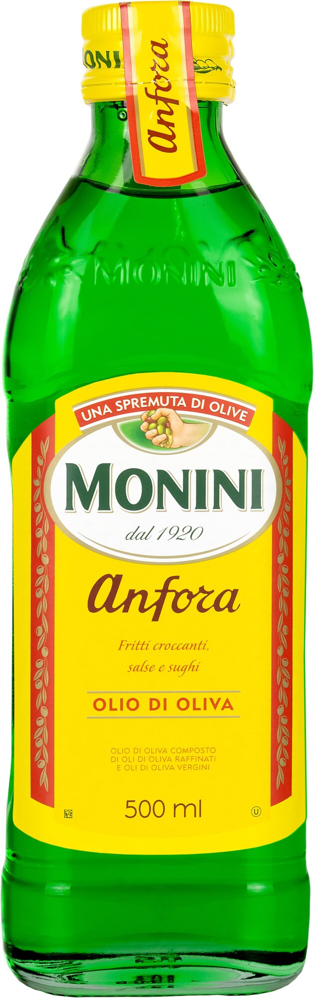 Масло оливковое Monini Anfora рафинированное с добавлением нерафинированного оливкового масла, 0,5л
