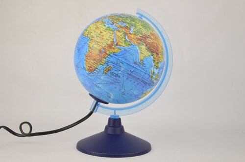 Глобус Земли физический, 150мм, с подсветкой, Классик Евро