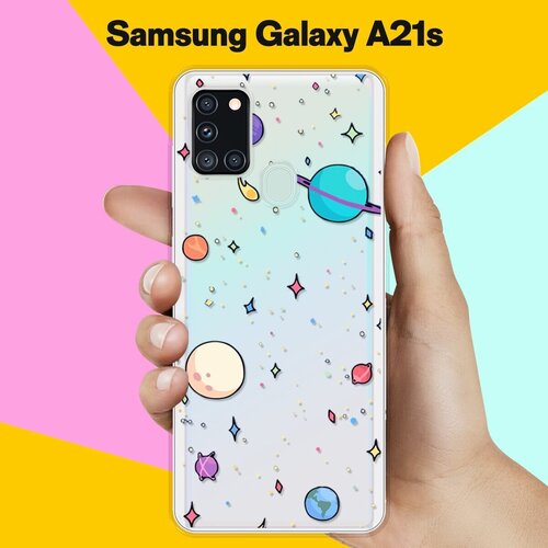 Силиконовый чехол Звезды и планеты на Samsung Galaxy A21s силиконовый чехол звезды и планеты на samsung galaxy note 10 lite