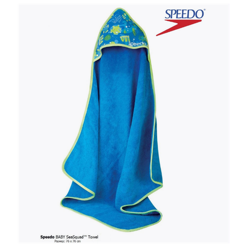 Полотенце-уголок с капюшоном махровое SPEEDO BABY Sea Squad TOWEL Синее