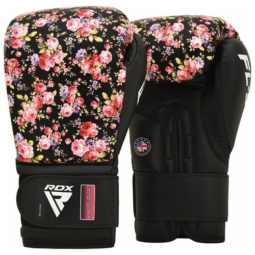 Боксерские перчатки RDX FL5 FLORAL BLACK - RDX - Черный - 12 oz боксёрские перчатки rdx f6 matte black rdx черный 12 oz