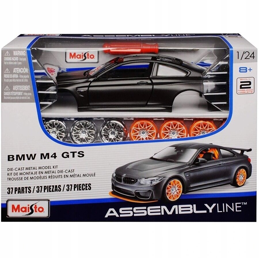 Maisto Сборная модель машинки "BMW M4 GTS" SPAL 1:24, серая - фото №20