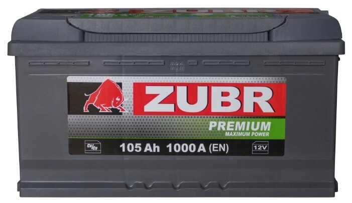 Автомобильный аккумулятор Zubr Premium R+ 105Ah 1000A