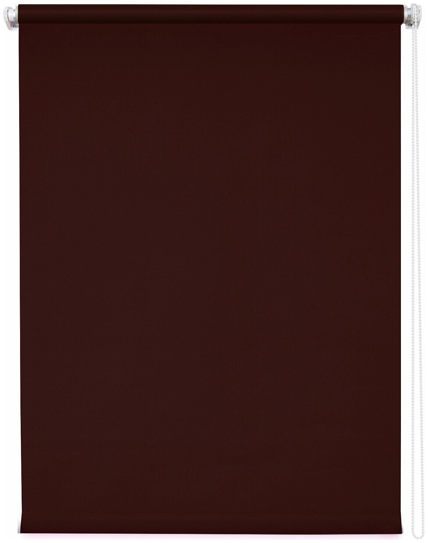 Рулонная штора 070х175 Плайн темно-коричневый - фотография № 4