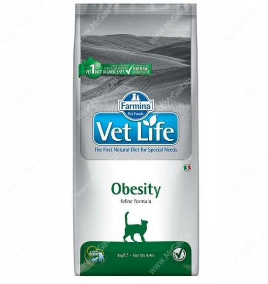 FARMINA VET LIFE FELINE OBESITY для взрослых кошек при ожирении (2 кг)