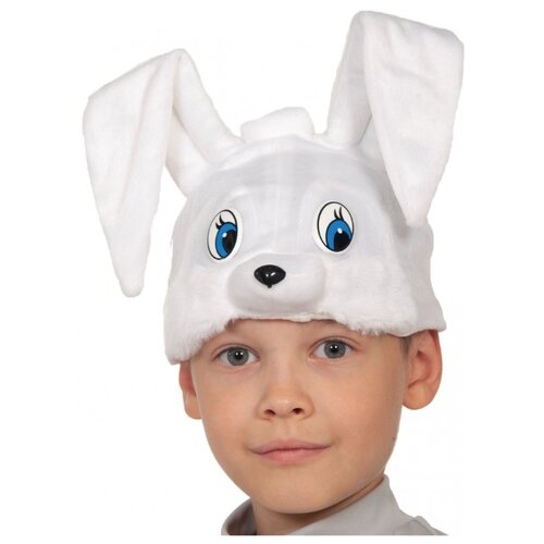 фото Аксессуары карнавалофф - маска белый зайчик, размер 53-55см карнавалoff