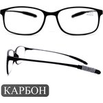Готовые карбоновые очки для чтения (+2.25) без футляра, цвет черный, РЦ 62-64 - изображение
