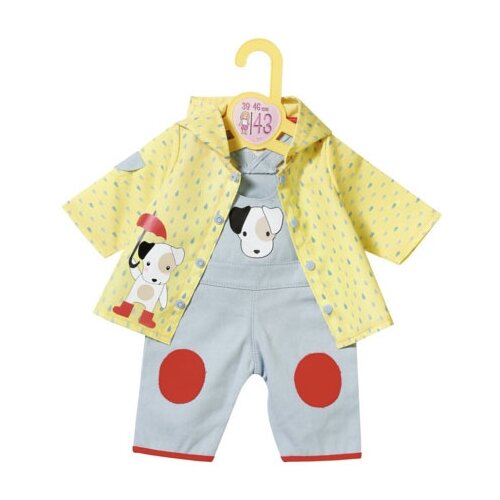 фото Zapf creation комплект одежды от дождя для кукол baby born 870525 желтый/голубой