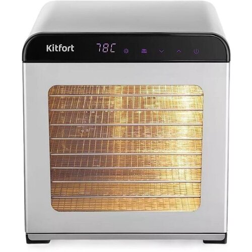 Сушилка для овощей и фруктов KitFort КТ-1947 серебристыйчерный 11шт 2404600₽