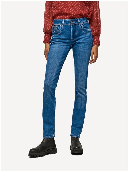 джинсы для женщин, Pepe Jeans London, модель: PL204262VS04, цвет: голубой, размер: 30/34