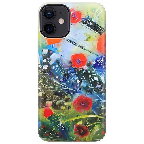 фото Re:pa чехол - накладка artcolor для apple iphone 12 mini с принтом "яркие цветы"
