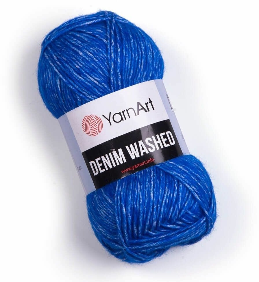 Пряжа Denim Washed (YarnArt), синий меланж - 910, 70% хлопок, 30% акрил, 10 мотков, 100 г, 130 м.