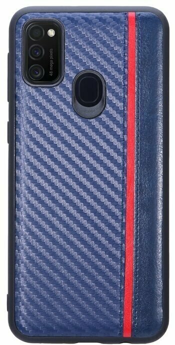Накладка G-Case Carbon для Samsung Galaxy M21, темно-синяя
