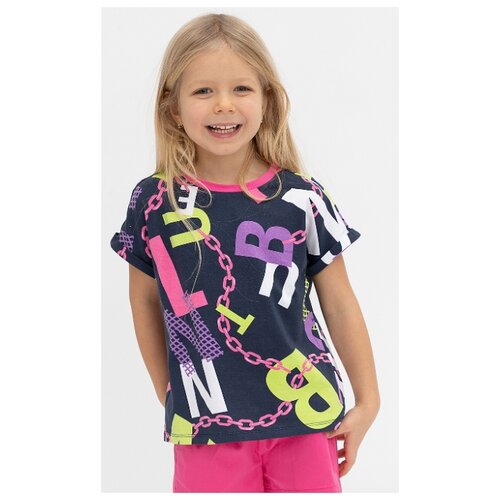 фото Футболка button blue, размер 128, синий