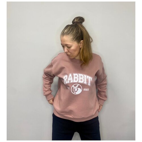 фото Толстовка женская, minimasik, толстовка с принтом женская, 44 размер