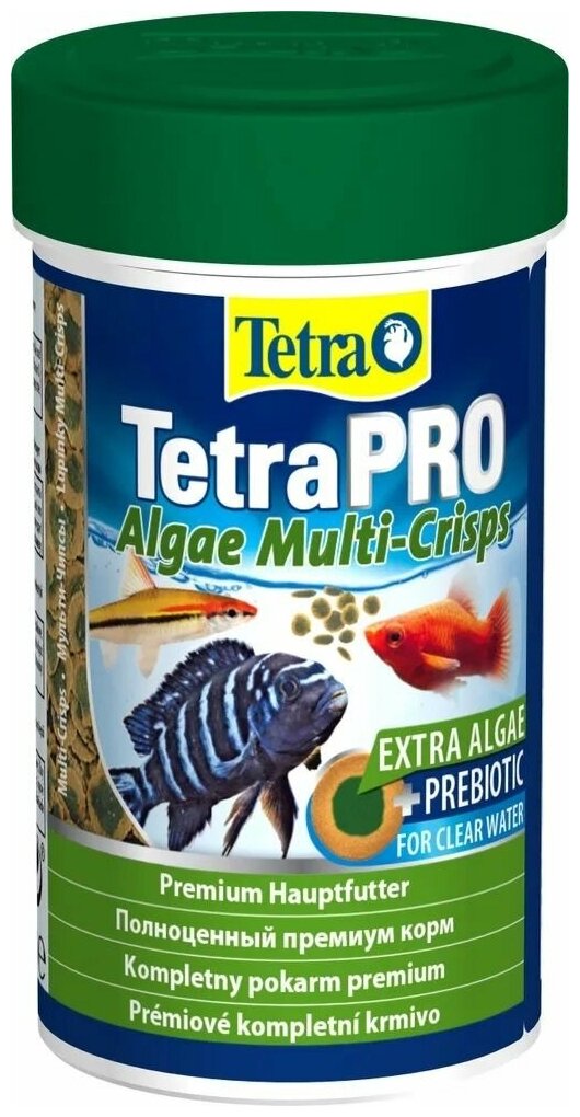 Tetra TetraPro Algae Multi-Crisps корм для всех видов рыб в чипсах, 100 мл - фотография № 3