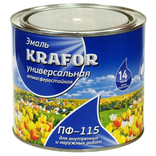 фото Эмаль пф-115 krafor шоколадная