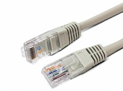 Патч-корд U/UTP 5e кат. 0.25м Filum FL-U5-C-0.25M 26AWG(7x0.16 мм), кабель для интернета, чистая медь, PVC, серый