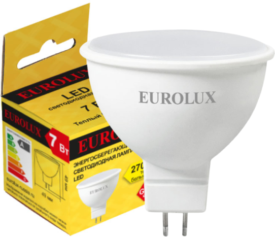 Лампа светодиодная Eurolux GU5.3 MR16 7W 4000К,LL-R-MR16-7W-230-4K - фото №9