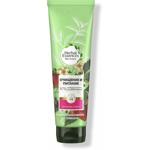 Бальзам для волос Herbal Essences Белая клубника и Сладкая мята для питания волос, 275 мл