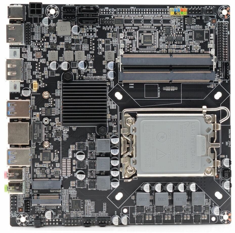 Материнская плата AFOX Motherboard Intel H610 INTEL Socket 1700, 1000M lan, Mini-ITX (17 x17cm) (AFH610-MI)