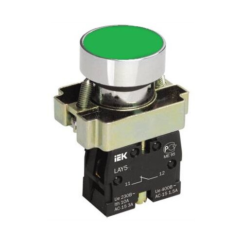 IEK LAY5 Кнопка управления LAY5-BA31 без подсветки зеленая 1з BBT60-BA-K06 (68 шт.)