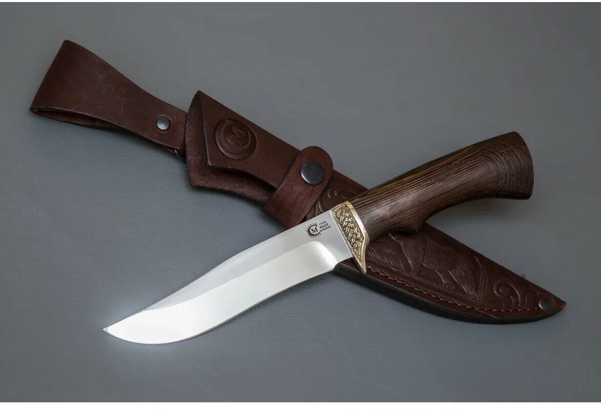 Нож туристический охотничий Князь, Ворсма, сталь 95х18, венге, литьё мельхиор