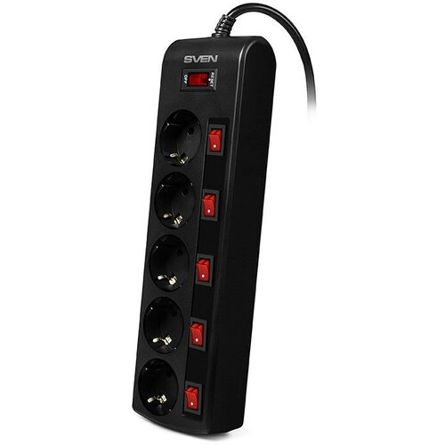 Сетевой фильтр Sven SF-05PL 5 Sockets 3m Black SV-015169