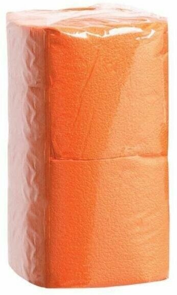 Салфетки бумажные 24х24см 1-слойные упаковка 400шт целлюлоза интенсив оранжевый
