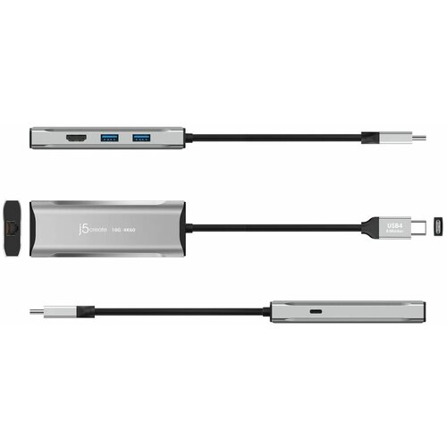 USB-Хаб j5create с USB-C JCD392 Серый космос Space Gray 639000₽
